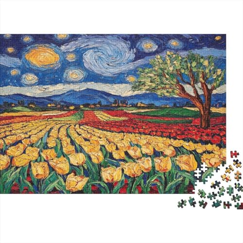 Tulpe 500 Teile Puzzle Puzzle Für Erwachsene Familien-Puzzlespiel Familienspaß 100% Recycelten Kartons 500pcs (52x38cm) von DVAPAHEVK