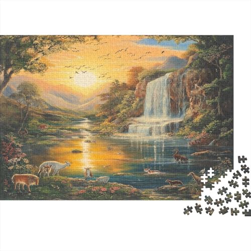 Wasserfall 300 Teile Puzzle Spielzeug Geschenk Geschicklichkeitsspiel Familienspaß Impossible Puzzle 300pcs (40x28cm) von DVAPAHEVK