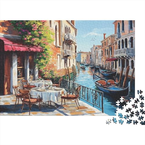 Wasserstadt Venedig 300 Teile Puzzle Puzzle-Geschenk Kinder Lernspiel Für Erwachsenen Ab 14 Jahren Impossible Puzzle 300pcs (40x28cm) von DVAPAHEVK