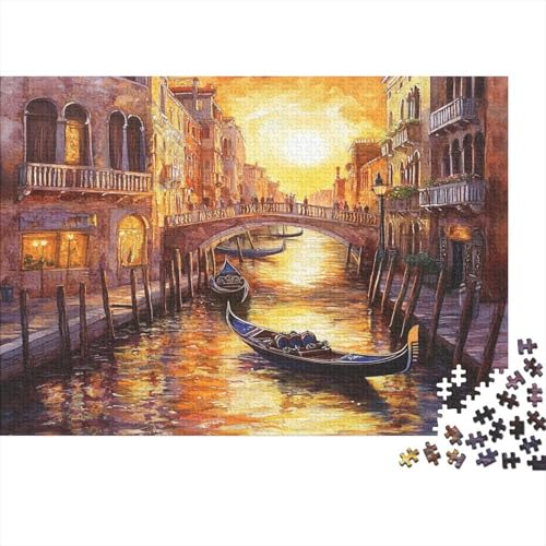 Wasserstadt Venedig 300 Teile Puzzle Spielzeug Geschenk Geschicklichkeitsspiel Für Erwachsene Und Kinder Impossible Puzzle 300pcs (40x28cm) von DVAPAHEVK