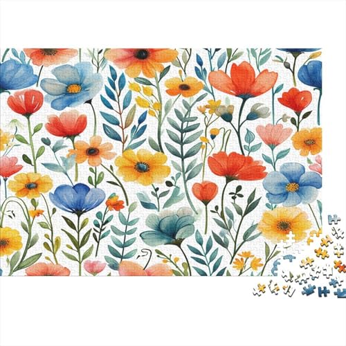 Watercolor Blumen 300 Teile Puzzle Puzzle Für Erwachsene Kinder Lernspiel Für Erwachsene Und Kinder Impossible Puzzle 300pcs (40x28cm) von DVAPAHEVK