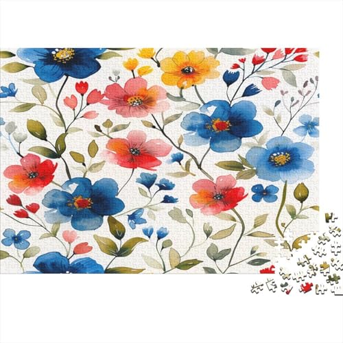 Watercolor Blumen 300 Teile Puzzle Puzzle-Geschenk Geschicklichkeitsspiel Für Erwachsenen Ab 14 Jahren 100% Recycelten Kartons 300pcs (40x28cm) von DVAPAHEVK