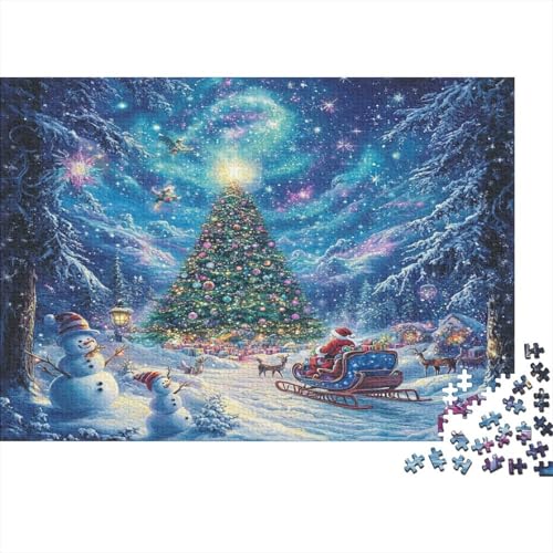 Weihnachtsbaum 300 Teile Puzzle Premium Quality Puzzle Kinder Lernspiel Familienspaß Impossible Puzzle 300pcs (40x28cm) von DVAPAHEVK