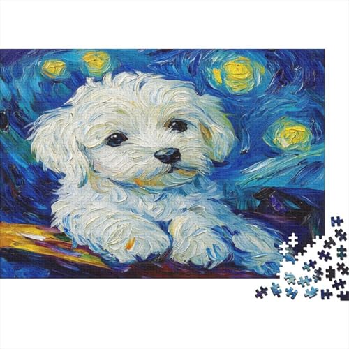 West Highland White Terrier 1000 Teile Puzzle Spielzeug Geschenk Geschicklichkeitsspiel Für Erwachsene Und Kinder Impossible Puzzle 1000pcs (75x50cm) von DVAPAHEVK