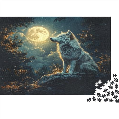 Wolf 1000 Teile Puzzle Spielzeug Geschenk Kinder Lernspiel Familienspaß Impossible Puzzle 1000pcs (75x50cm) von DVAPAHEVK