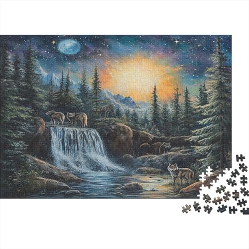 Wolf 300 Teile Puzzle Premium Quality Puzzle Kinder Lernspiel Für Erwachsene Und Kinder Impossible Puzzle 300pcs (40x28cm) von DVAPAHEVK