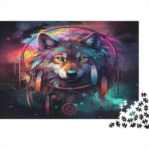 Wolf 300 Teile Puzzle Puzzle-Geschenk Kinder Lernspiel Familienspaß Impossible Puzzle 300pcs (40x28cm) von DVAPAHEVK