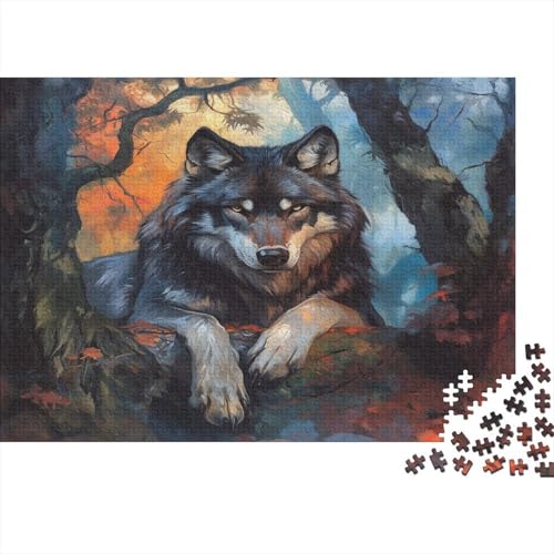 Wolf 300 Teile Puzzle Spielzeug Geschenk Geschicklichkeitsspiel Familienspaß Impossible Puzzle 300pcs (40x28cm) von DVAPAHEVK