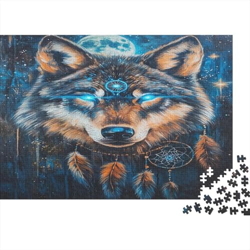 Wolf 300 Teile Puzzle Spielzeug Geschenk Kinder Lernspiel Familienspaß 100% Recycelten Kartons 300pcs (40x28cm) von DVAPAHEVK