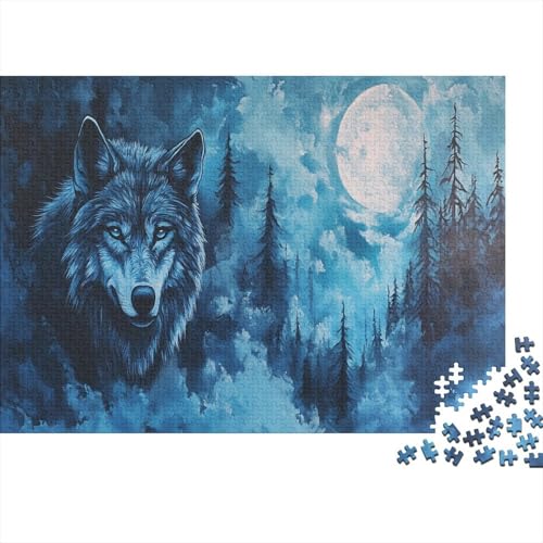 Wolf 300 Teile Puzzle Spielzeug Geschenk Kinder Lernspiel Familienspaß Impossible Puzzle 300pcs (40x28cm) von DVAPAHEVK