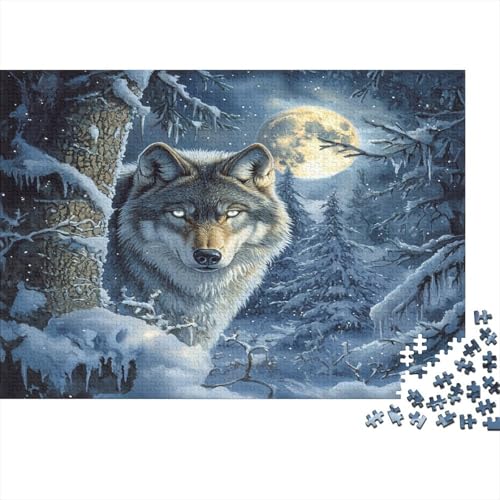 Wolf 300 Teile Puzzle Spielzeug Geschenk Kinder Lernspiel Für Erwachsene Und Kinder Impossible Puzzle 300pcs (40x28cm) von DVAPAHEVK