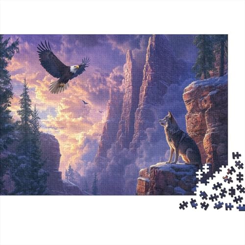 Wolf 500 Teile Puzzle Spielzeug Geschenk Geschicklichkeitsspiel Familienspaß 100% Recycelten Kartons 500pcs (52x38cm) von DVAPAHEVK