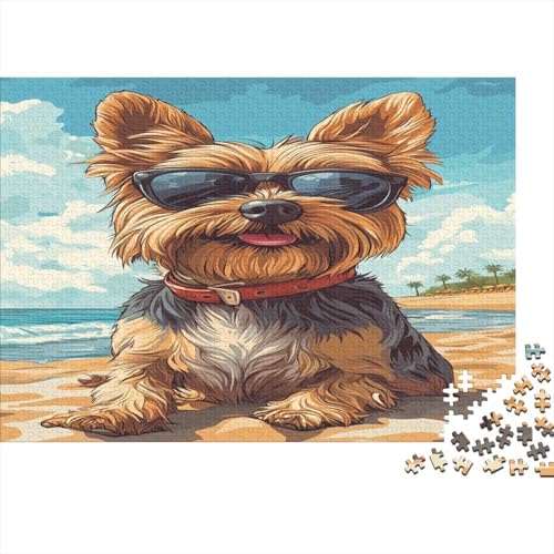 Yorkshire Terrier 1000 Teile Puzzle Spielzeug Geschenk Kinder Lernspiel Familienspaß Impossible Puzzle 1000pcs (75x50cm) von DVAPAHEVK