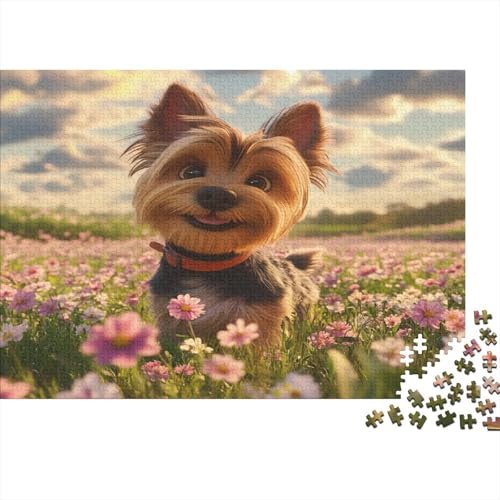 Yorkshire Terrier 300 Teile Puzzle Puzzle Für Erwachsene Familien-Puzzlespiel Familienspaß Impossible Puzzle 300pcs (40x28cm) von DVAPAHEVK