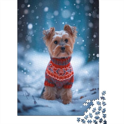 Yorkshire Terrier 500 Teile Puzzle Puzzle-Geschenk Familien-Puzzlespiel Familienspaß Impossible Puzzle 500pcs (52x38cm) von DVAPAHEVK