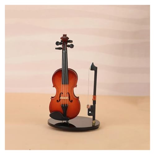 Mini Musikinstrument Dekor Auto-Ornament Miniatur-Gitarre Und Violine Musikinstrument Inneneinrichtung(10cm) von DVCSDE