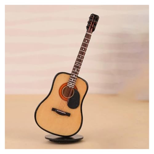 Mini Musikinstrument Dekor Auto-Ornament Miniatur-Gitarre Und Violine Musikinstrument Inneneinrichtung(13cm A) von DVCSDE