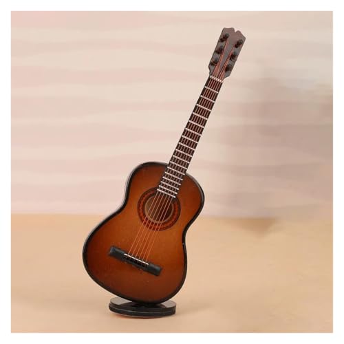 Mini Musikinstrument Dekor Auto-Ornament Miniatur-Gitarre Und Violine Musikinstrument Inneneinrichtung(13cm B) von DVCSDE