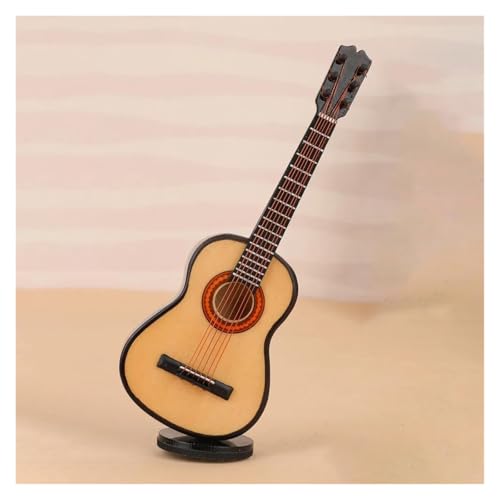 Mini Musikinstrument Dekor Auto-Ornament Miniatur-Gitarre Und Violine Musikinstrument Inneneinrichtung(13cm E) von DVCSDE