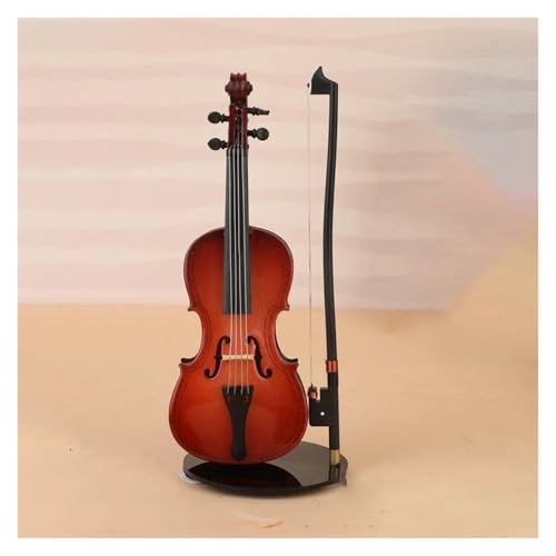 Mini Musikinstrument Dekor Auto-Ornament Miniatur-Gitarre Und Violine Musikinstrument Inneneinrichtung(14cm A) von DVCSDE