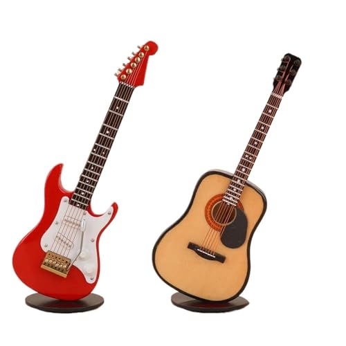 Mini Musikinstrument Dekor Auto-Ornament Miniatur-Gitarre Und Violine Musikinstrument Inneneinrichtung Ein Set(14cm A) von DVCSDE