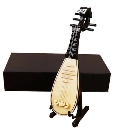 Mini Musikinstrument Dekor Miniatur-Pipa-Modell Mit Ständer Und Koffer Mini-Ornamente Für Traditionelle Chinesische Musikinstrumente(14cm) von DVCSDE