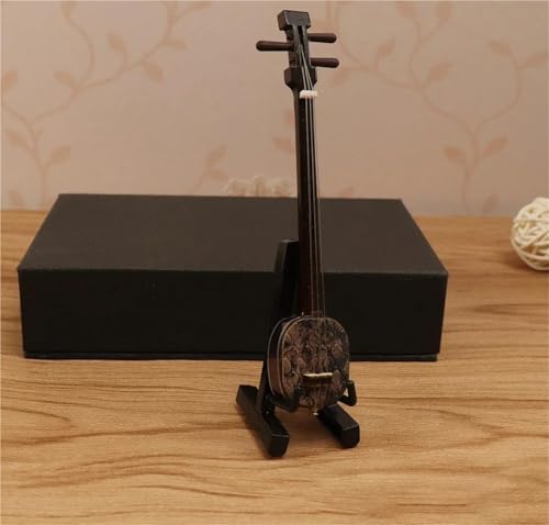 Mini Musikinstrument Dekor Miniatur-Pipa-Modell Mit Ständer Und Koffer Mini-Zither Mini-Ornamente Für Chinesische Traditionelle Musikinstrumente(O) von DVCSDE