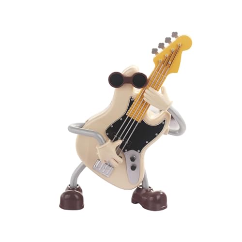 Mini Musikinstrument Dekor Schwingende Gitarre Gitarrenpuppe Spieluhr Automatische Schaukel Desktop-Ornament Spieluhr von DVCSDE