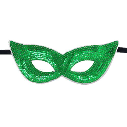 DVOFU Green Ivy Maskerade Maske Glitzer Augenmaske mit Pailletten Herren Damen Fotoshooting Zubehör für Cosplay Karneval Halloween Tanz Party Festival von DVOFU