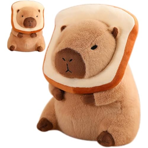 DVSWDMA Capybara Plüschtier,25cm Niedliche Brot Capybara Kuscheltier Capybara Plushie Puppen Niedlichen Capybara Plushies für Home Deko Kinder Großes Geburtstags Geschenk von DVSWDMA