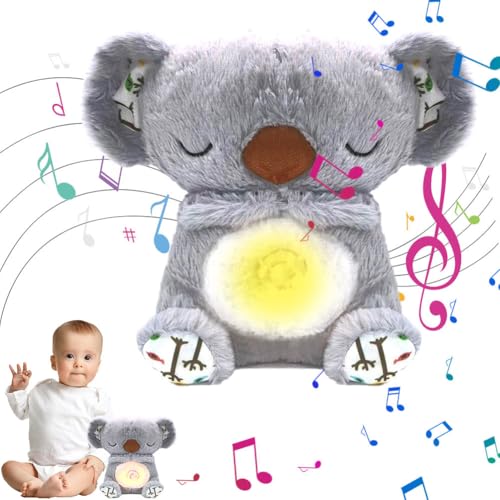 DVSWDMA Schlummer Koala, Schlummer Otter Kuscheltier, Schlafotter Baby Geschenke, Beruhigender Schlaf,Rhythmische Atembewegung für Kinder Babyparty Weihnachten Geschenke von DVSWDMA