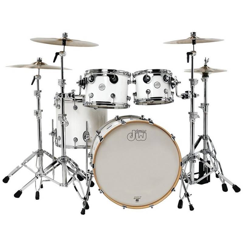 DW Design 22" White Gloss Shell-Set 4-Pcs. Schlagzeug von DW