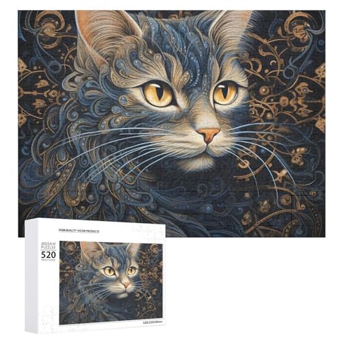 520 Teile Puzzles für Erwachsene Coole Zeichnung einer Katze Puzzles Große Puzzles Spiel Dekompression Freizeit Unterhaltung Holzpuzzle Entspannung Sensorisches Spielzeug Raumdekor für Frauen Männer 520 Teile Puzzles für Erwachsene Coole Zeichnung einer Katze Puzzles Große Puzzles Spiel Dekompression Freizeit Unterhaltung Holzpuzzle Entspannung Sensorisches Spielzeug Raumdekor für Frauen Männer von DWVTFSM