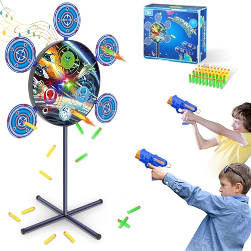 DX DA XIN Zielscheibe Elektrisch mit Licht und Sounds Zielscheibe für Nerf Spielzeug Pistole für Junge 4 5 6 7 8 9 10+ Jahre Ostergeschenkes Halloween Weihnachten Geschenke für Kinder von DX DA XIN