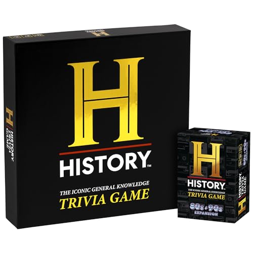 History Channel Trivia Board Game Deluxe Edition with 80s & 90s Expansion Pack - 2400+ General Knowledge Questions. Fun Party Card Game for Adults, Family & Teens in The Pursuit of Trivial Knowledge von DYCE