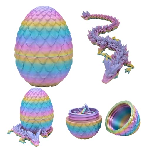 DYCHYPP 3D Drachefiguren Beweglich im Drachenei Spielzeug Deko Erster, Ostern Geschenke Kinder Überraschungsei für Mama Junge Mädchen Flexible Gelenke Heimbüro Dekoration von DYCHYPP