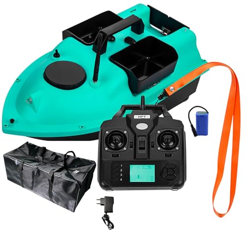 DYJD Futterboot Fischfinder GPS Rc Boot, Fischköder-Boot Angelköder-Boot, GPS Cruise Köder-Boot Mit 12000Mah Batterie (Blau) von DYJD