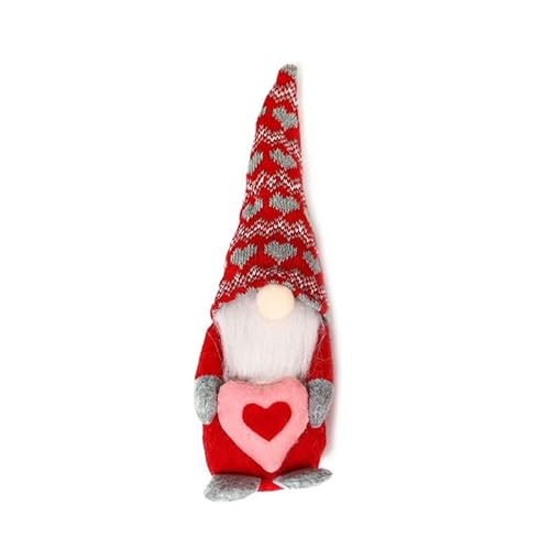 DYKeWei Valentinstag Puppe Plaid Liebe Gesichtslosen Puppe Dekoration Puppe Valentinstag Puppe Plaid Liebe Gesichtslosen Puppe Dekoration Puppe Puppenhaus Zubehör (A, One Size) von DYKeWei