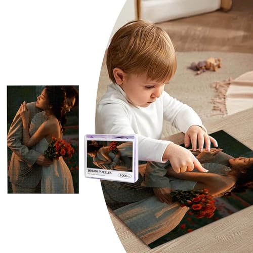 Personalisiertes Puzzle Eigenem Foto Bild 300/500/1000 Teile Gestalte individuelles Fotopuzzle für Valentinstag Hochzeiten Geburtstage Einzigartig Freundschaft (vertikal-1000pcs) von DYKeWei