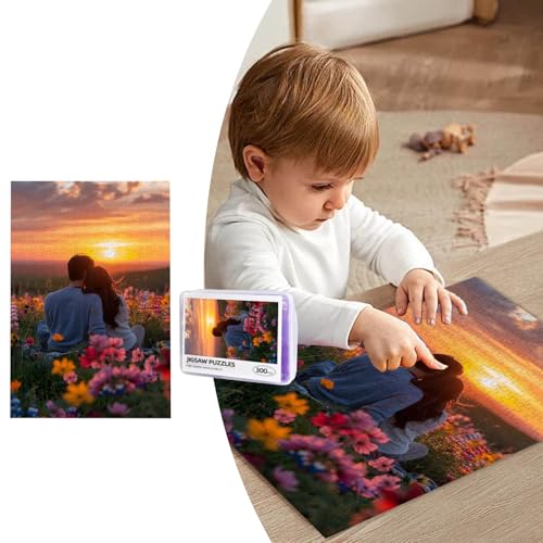 Personalisiertes Puzzle Eigenem Foto Bild 300/500/1000 Teile Gestalte individuelles Fotopuzzle für Valentinstag Hochzeiten Geburtstage Einzigartig Freundschaft (vertikal-300pcs) von DYKeWei