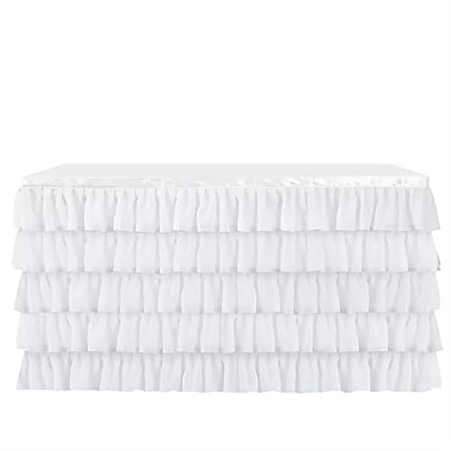 Atemberaubende rechteckige Tischdecke/Tischrock – perfekt for Feiern und Veranstaltungen.(White,6FT 77x183cm) von DYUES-SDOEMVIEN