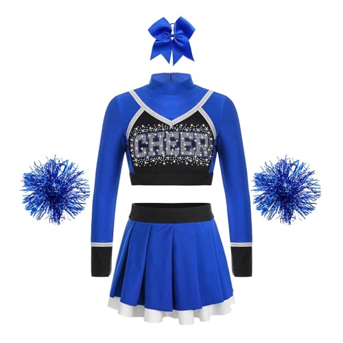 DYYEUAVT Cheerleader-Uniform, Cheerleader-Kostüm, Schulmädchen, Cheerleader-Uniform-Set, Kinder, Cheerleader-Kostüm, Cheerleader-Kostüm, Cheerleader-Kostüm, Cheerleader-Kostüm, Cheerleader-Kostüm, für von DYYEUAVT