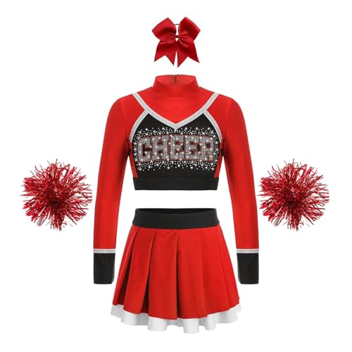 DYYEUAVT Cheerleader-Uniform, Cheerleader-Kostüm, Schulmädchen, Cheerleader-Uniform-Set, Kinder, Cheerleader-Kostüm, Cheerleader-Kostüm, Cheerleader-Kostüm, Cheerleader-Kostüm, Cheerleader-Kostüm, für von DYYEUAVT