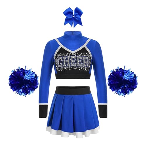 DYYEUAVT Cheerleader-Uniform, Cheerleader-Kostüm, Schulmädchen, Cheerleader-Uniform-Set, Kinder, Cheerleader-Kostüm, Cheerleader-Kostüm, Cheerleader-Kostüm, Cheerleader-Kostüm für Kinder, von DYYEUAVT