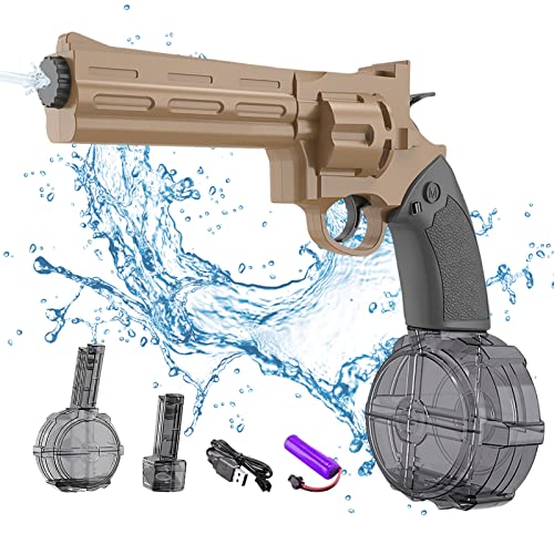 Automatische Wasserpistole Elektrisch mit 100ml+450ml Kapazität,33FT Lange Reichweite,Stärkste Wasserpistolen Super Water Soaker Guns für Kinder Erwachsene Sommer Outdoor Pool Wasser Kampf Spielzeug von DZAY