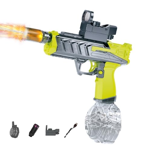 Elektrische Wasserpistole mit Licht Wasser Pistole,Electric Water Gun mit Induktions Licht Emittierend Wasserpistolen,475ml Wassertank,26-32Ft Strecke Wasserspritzpistole für Kinder Alter 6+ (Grün) von DZAY