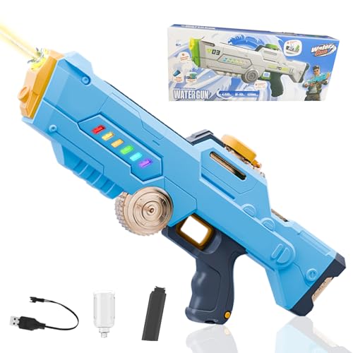 Wasserpistole Elektrisch mit Saug Wasser,Automatischer Wasserspritzpistole Wasser Spritzpistole für Erwachsene Kinder,Wasserdicht Elektrische Wasserpistole Water Gun für Outdoor Pool Spielzeug (Blue) Wasserpistole Elektrisch mit Saug Wasser,Automatischer Wasserspritzpistole Wasser Spritzpistole für Erwachsene Kinder,Wasserdicht Elektrische Wasserpistole Water Gun für Outdoor Pool Spielzeug (Blue) von DZAY