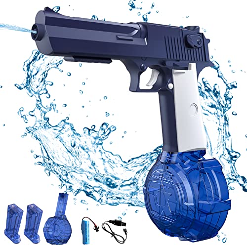 Elektrische Wasserpistole Spielzeug mit großer Reichweite EIN-Knopf Automatische Super 434CC+116CC Wasserspritzpistole,Super Revolver Elektrisch Wasserpistolen Wasserspritze Spritzpistole von DZAY