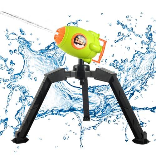 Wasserspritzpistole Rocket Water Gun,Wasserpistole Gartenbewässerung Raketen Wasserkanone Wasser Sprinkler für Kinder Gartenspielzeug,Sprinkler Rakete Wasserpistole für Kinder Spritzpistole (Grün) von DZAY