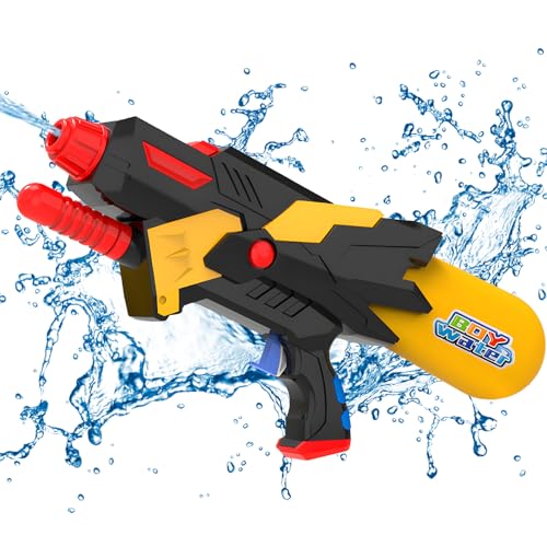 Wasserspritzpistole Wasserpistole Pull-Out Typ für Kinder Erwachsene,Wasserspritze Wasserkanone mit Hoher Kapazität Große Reichweite,Sommer Schwimmbad Strand Wasser Kampf Spiel Spielzeug (Schwarz) von DZAY